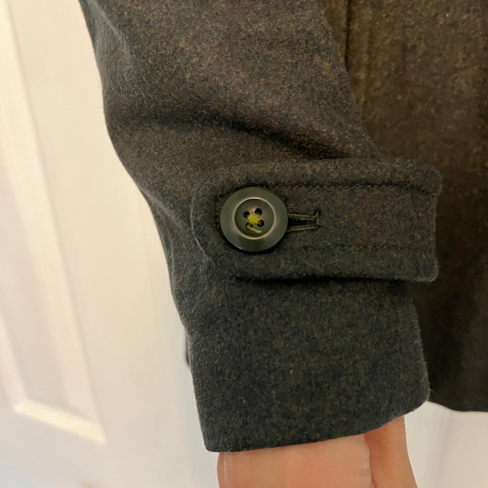 dELiA*s Greenish Charcoal Double-Breasted Pea Coat Y2K - Picture 4 of 9